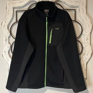 EUC CB SPORTS ALL WEATHER PERFORMANCE WINDPROOF JACKET BLACK/GREEN SIZE XL